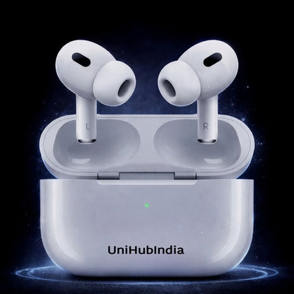 6 in 1 combo - UNI PODS PRO 2 FREE MAGSAFE POWERPACK 10000 MAH FREE 4 IN 1 MULTI CHARGING CABLE with silicon cover with sticky pods with cable protector